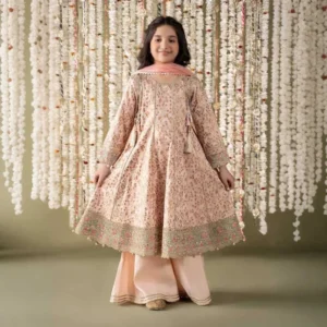 Arohi – Embroidered Cotton Kids Suit