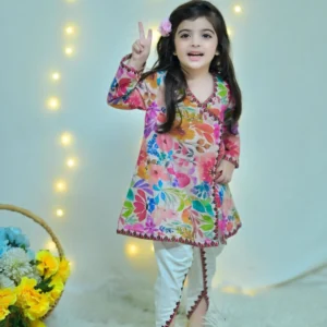 Floral Digital Printed Dhoti Set for Kids